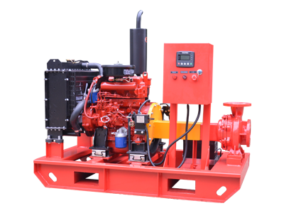 Diesel engine end suction fire pump