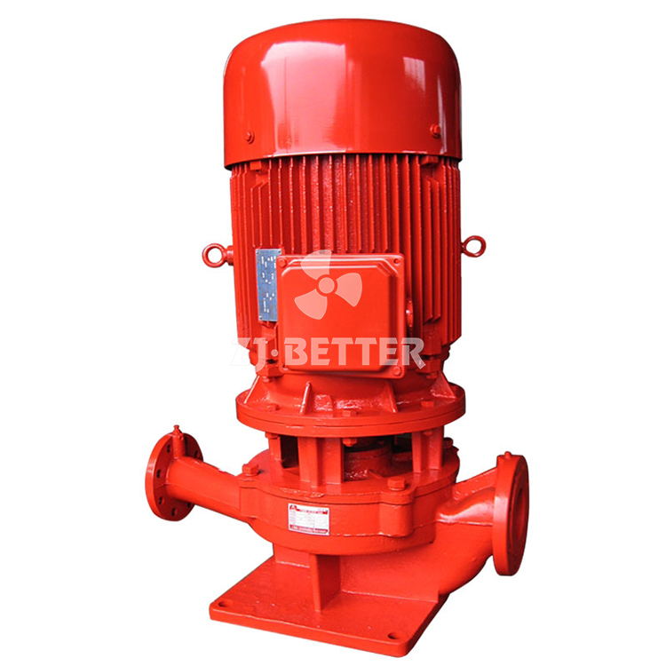 vertical inline fire pump