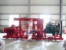 Integrated Fire Pump Package with Electric Motor and Diesel Engine Backup
