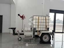Emergency Firefighting Trailer System Combining Water Storage, Transfer, and Fire Suppression