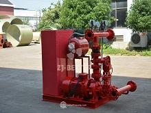 How does this fire pump system ensure efficient water supply?