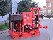 Integrated Diesel Fire Pump Unit – Centralized Pump, Engine, Control and Piping Configuration