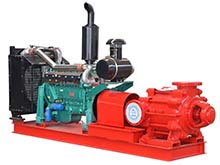 multistage fire pump with diesel engine 