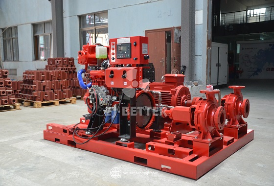 Heavy Duty Skid Mounted Diesel Fire Pump for Continuous Operation