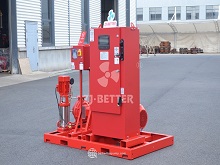 Space-Saving Vertical Inline Fire Pump Unit for Pump Room Retrofit